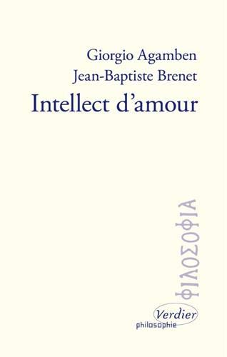Intellect d'amour von Editions Verdier